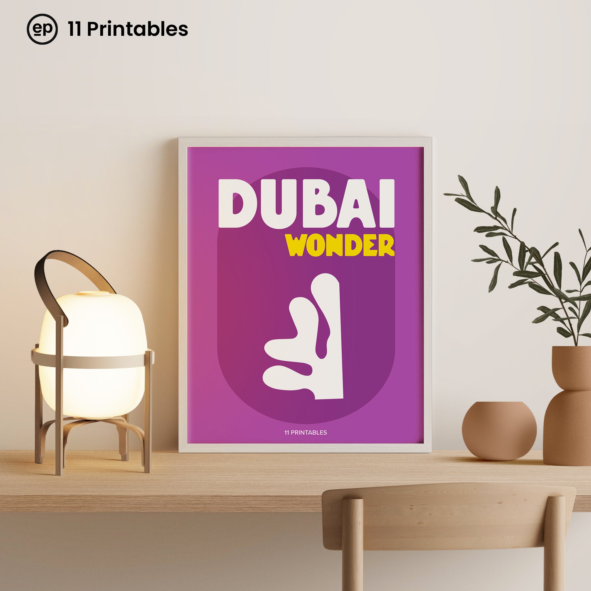 Dubai Wonder Purple Poster