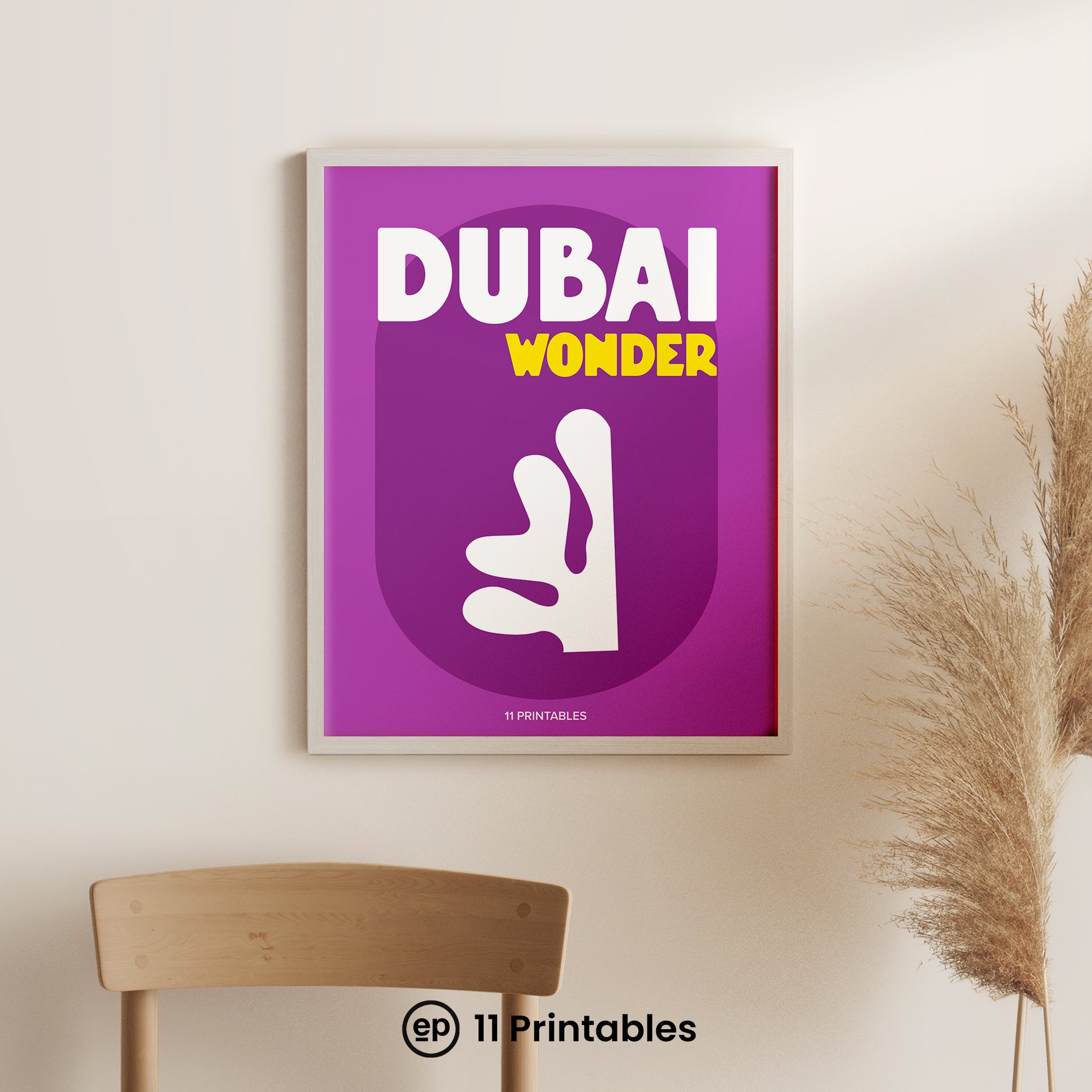 Dubai Wonder Purple Poster