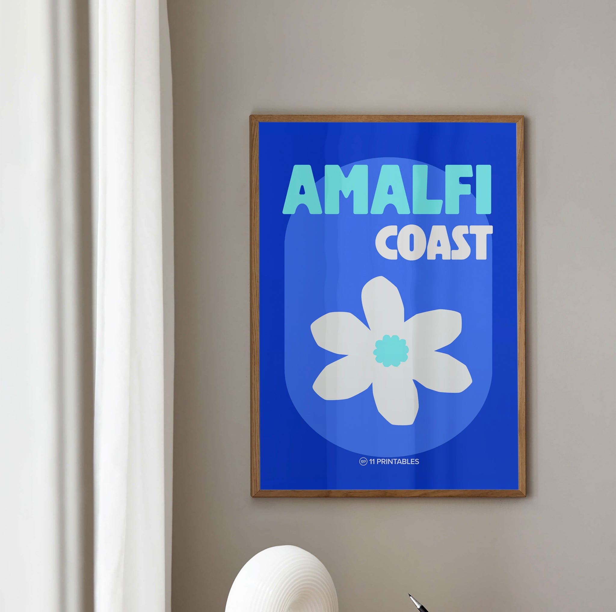 Amalfi Coast Blue Poster