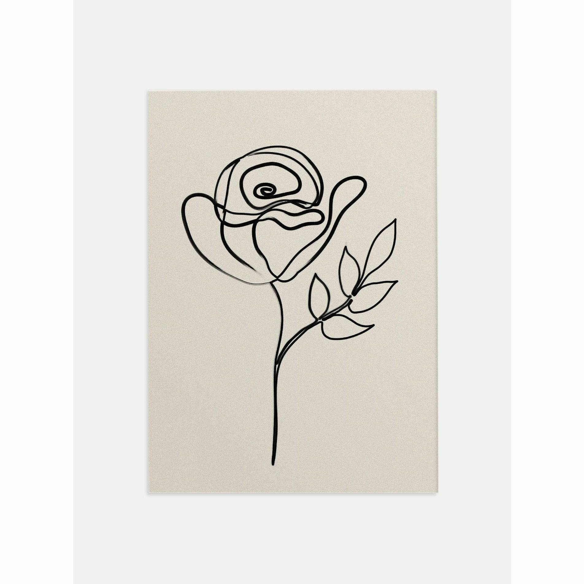 Single Line Flower,