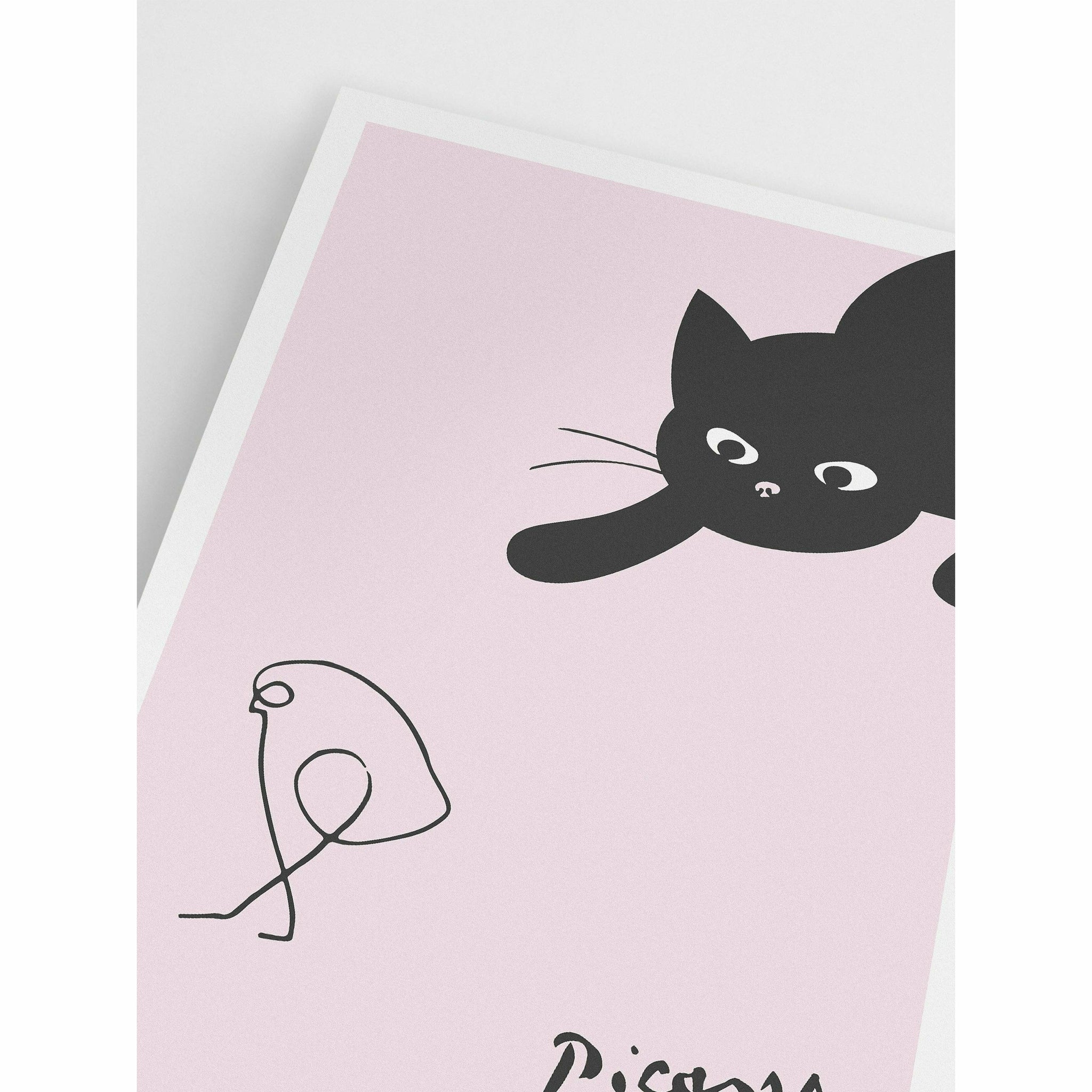 Picasso Wall Art- Cat & Bird Poster