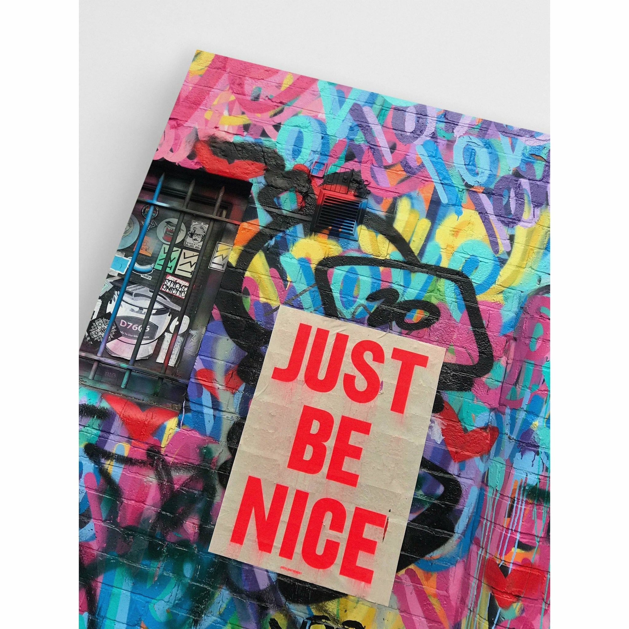 Just Be Nice Graffiti Art Bedroom Poster