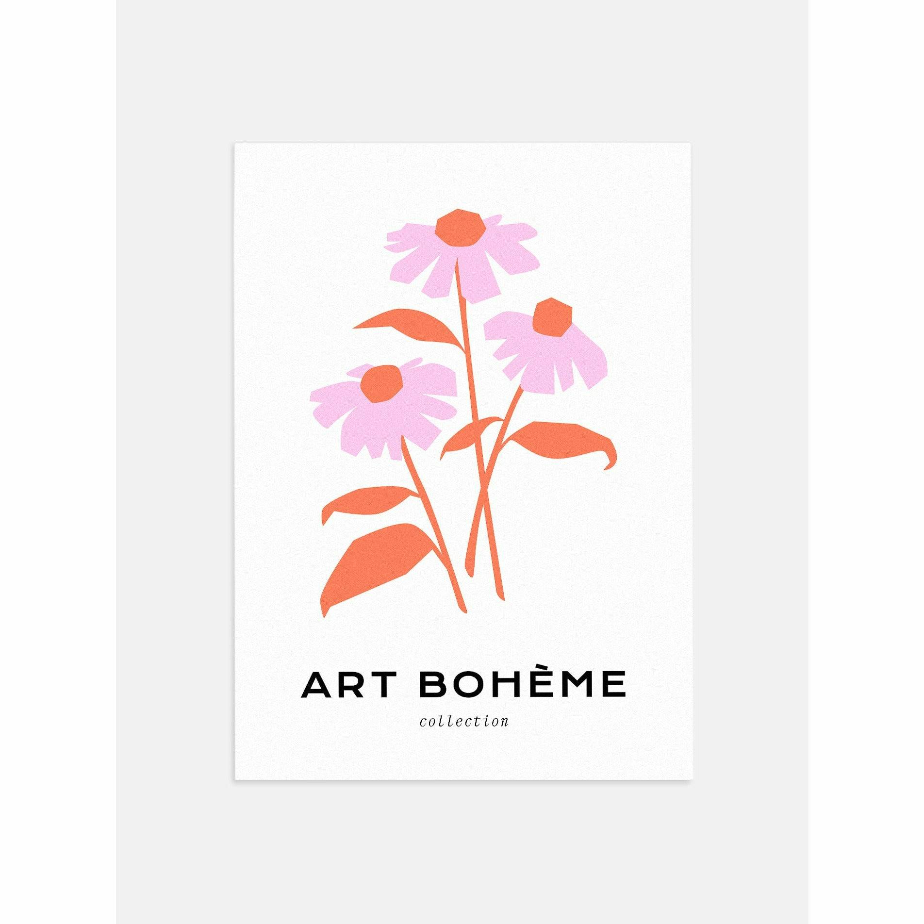 Flower Art Boheme Bedroom Poster