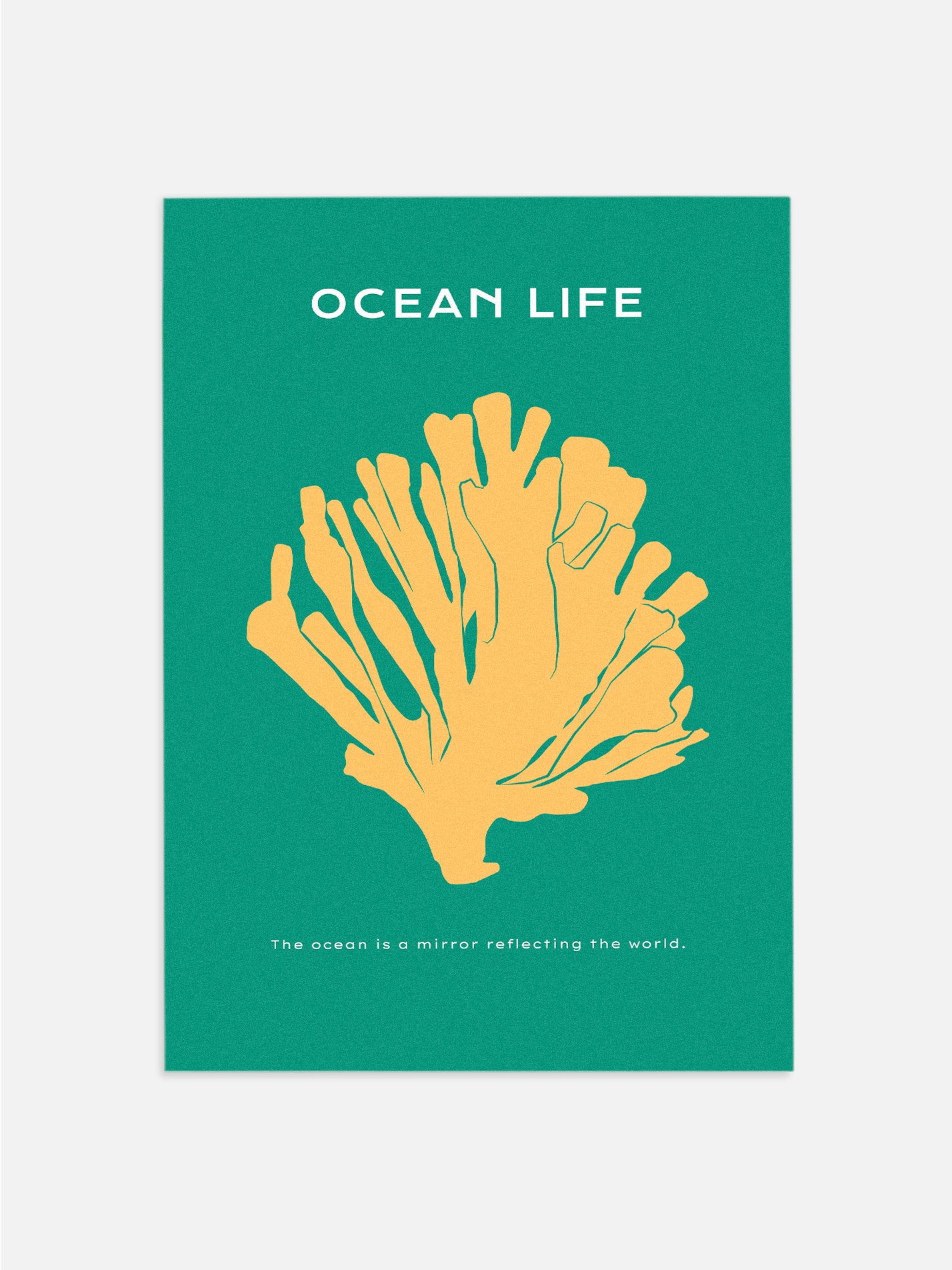 Ocean Life: Yellow Coral Wall Art