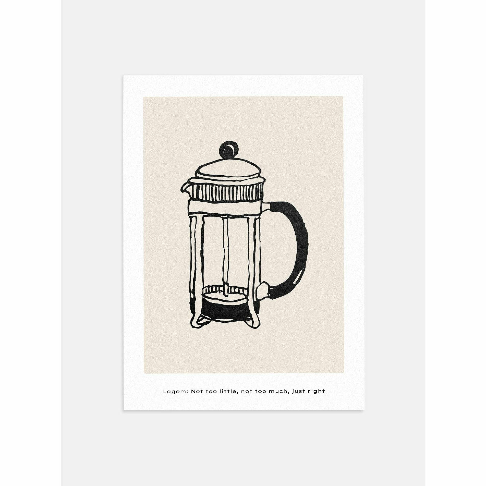 French Coffee Press Poster