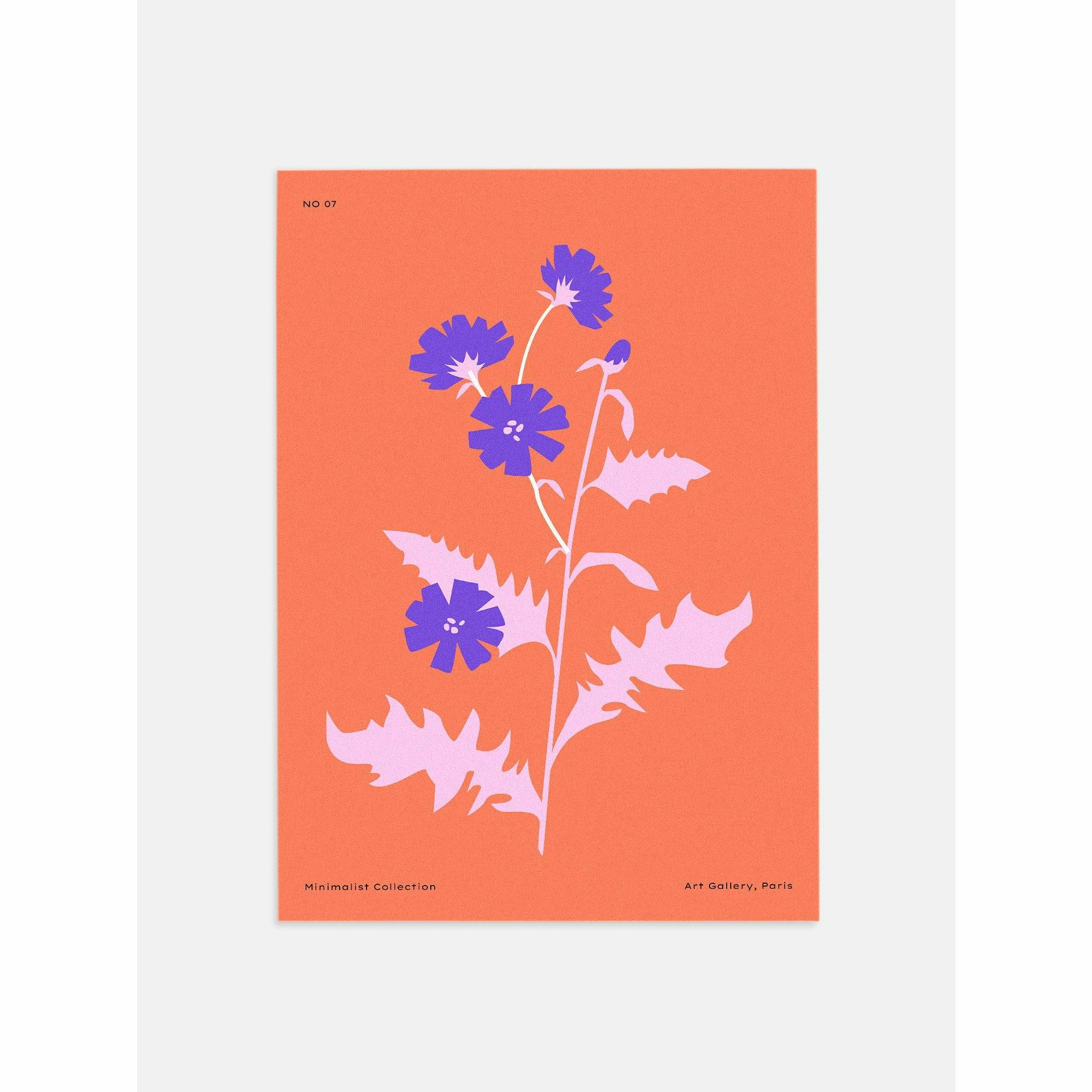 Minimalist Flower Stem Bedroom Art