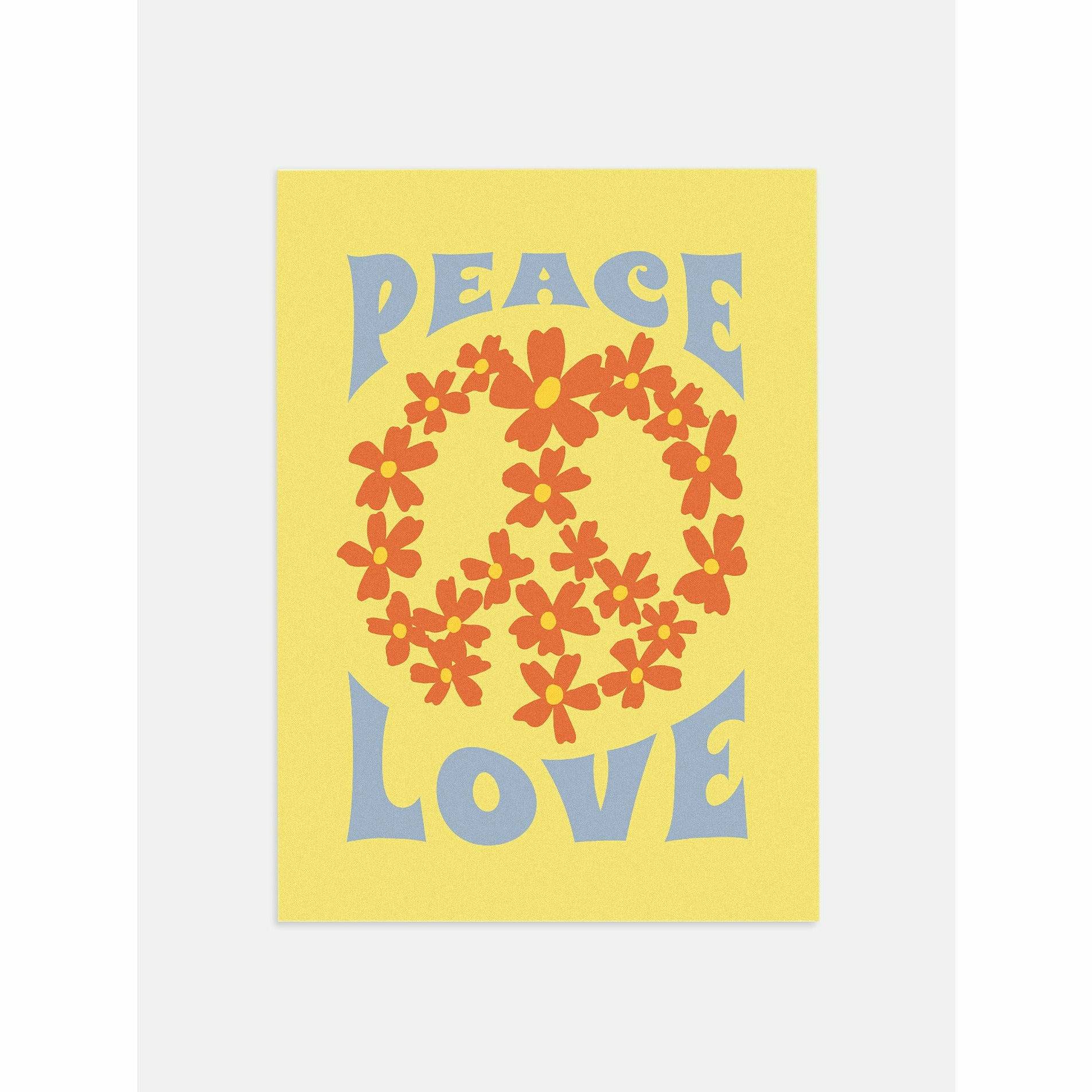 Peace Love Retro Art Print