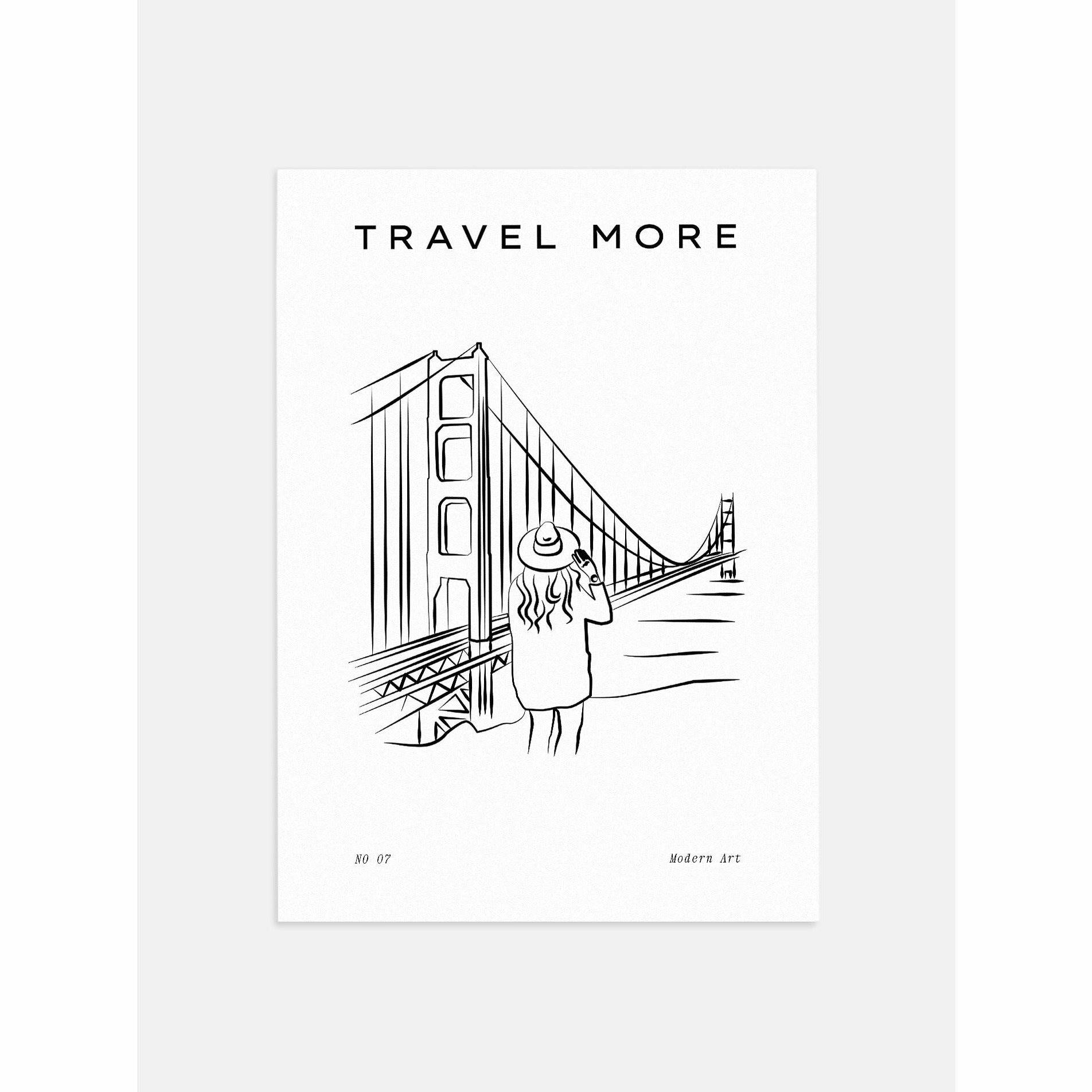 Travel More Bedroom Poster