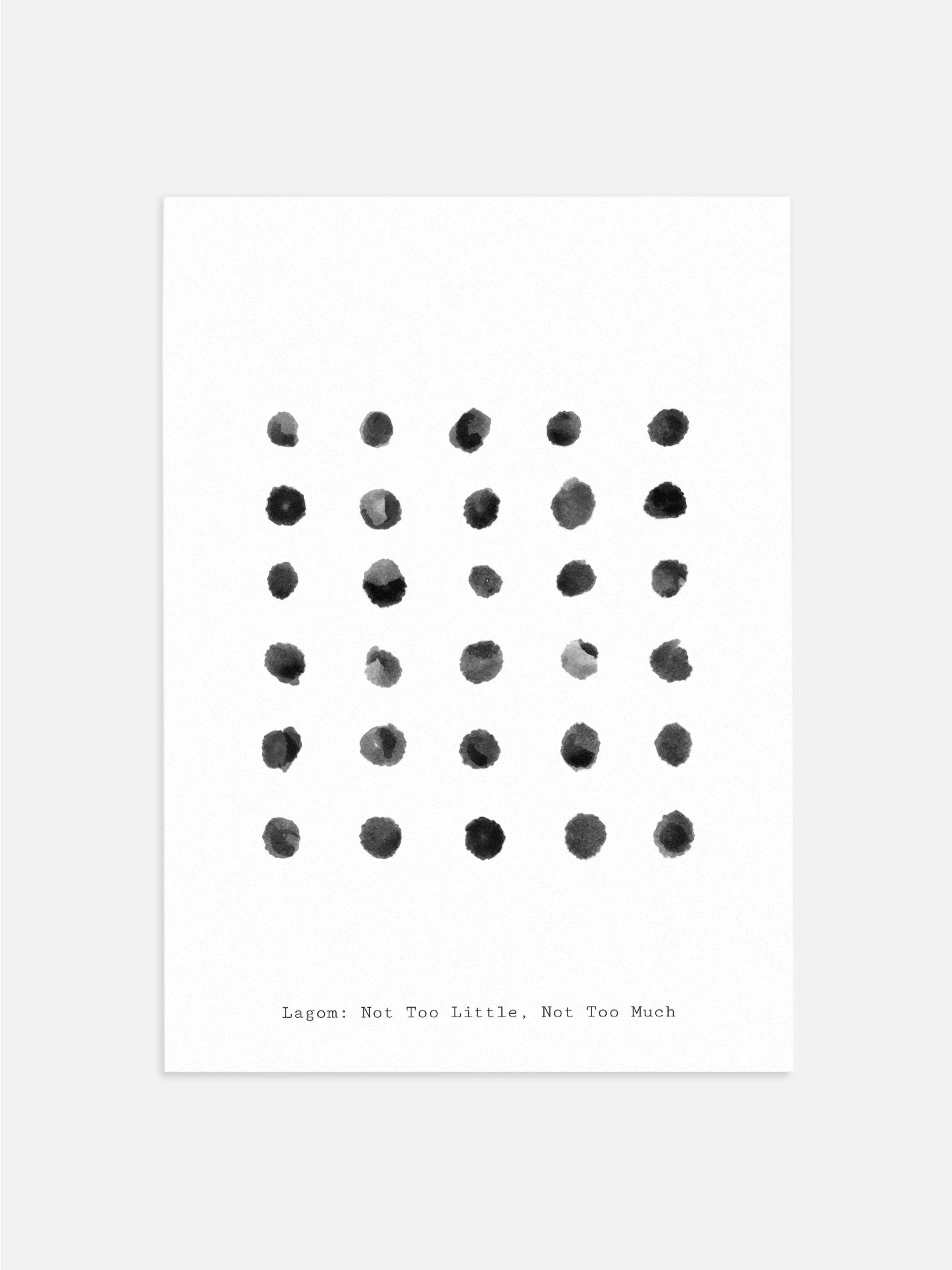 Black & White Watercolor Dots