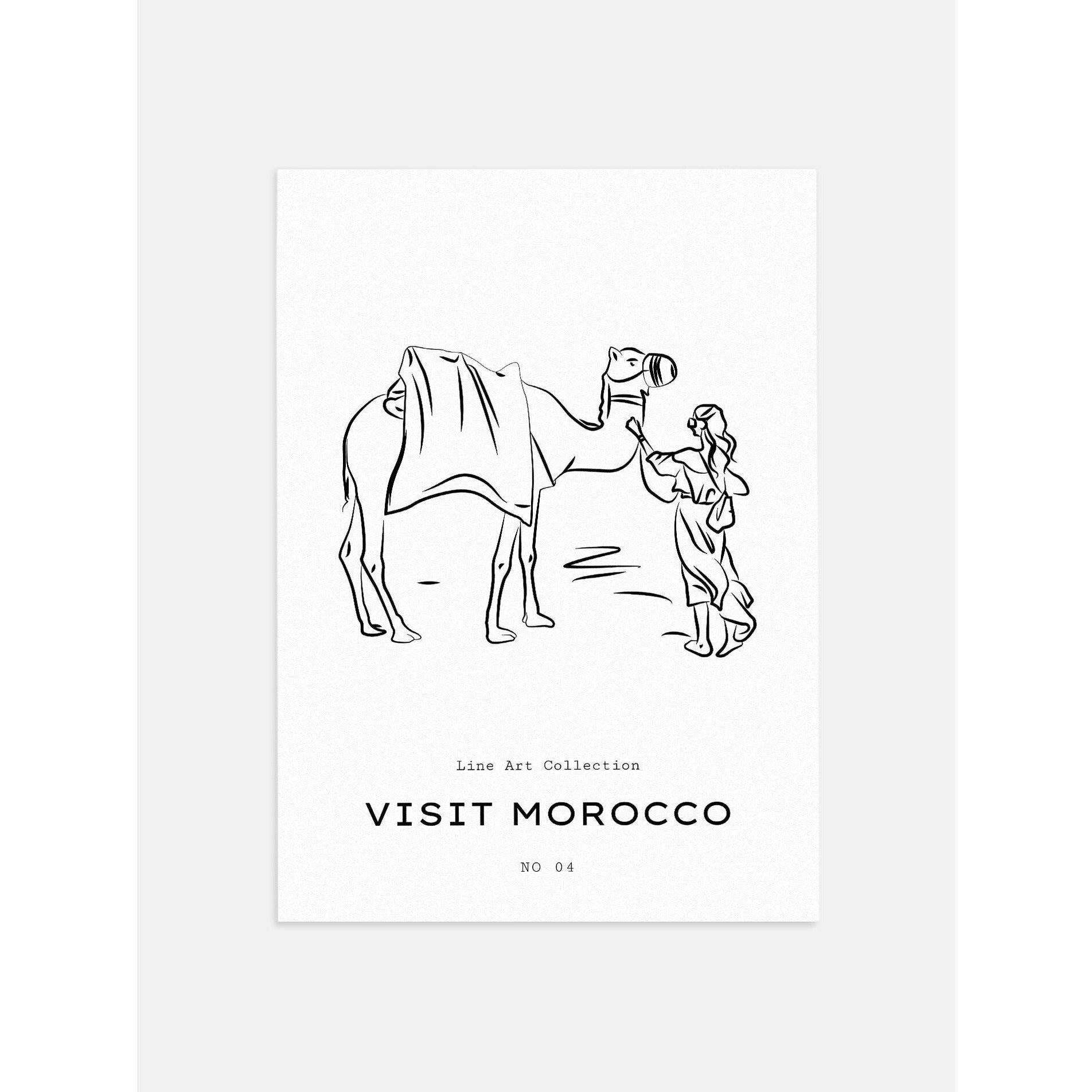 Morocco Line Art Poster