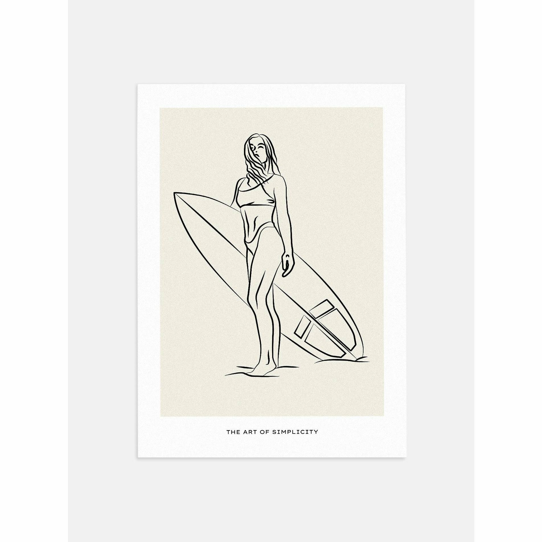 Surfer Girl Bedroom Poster