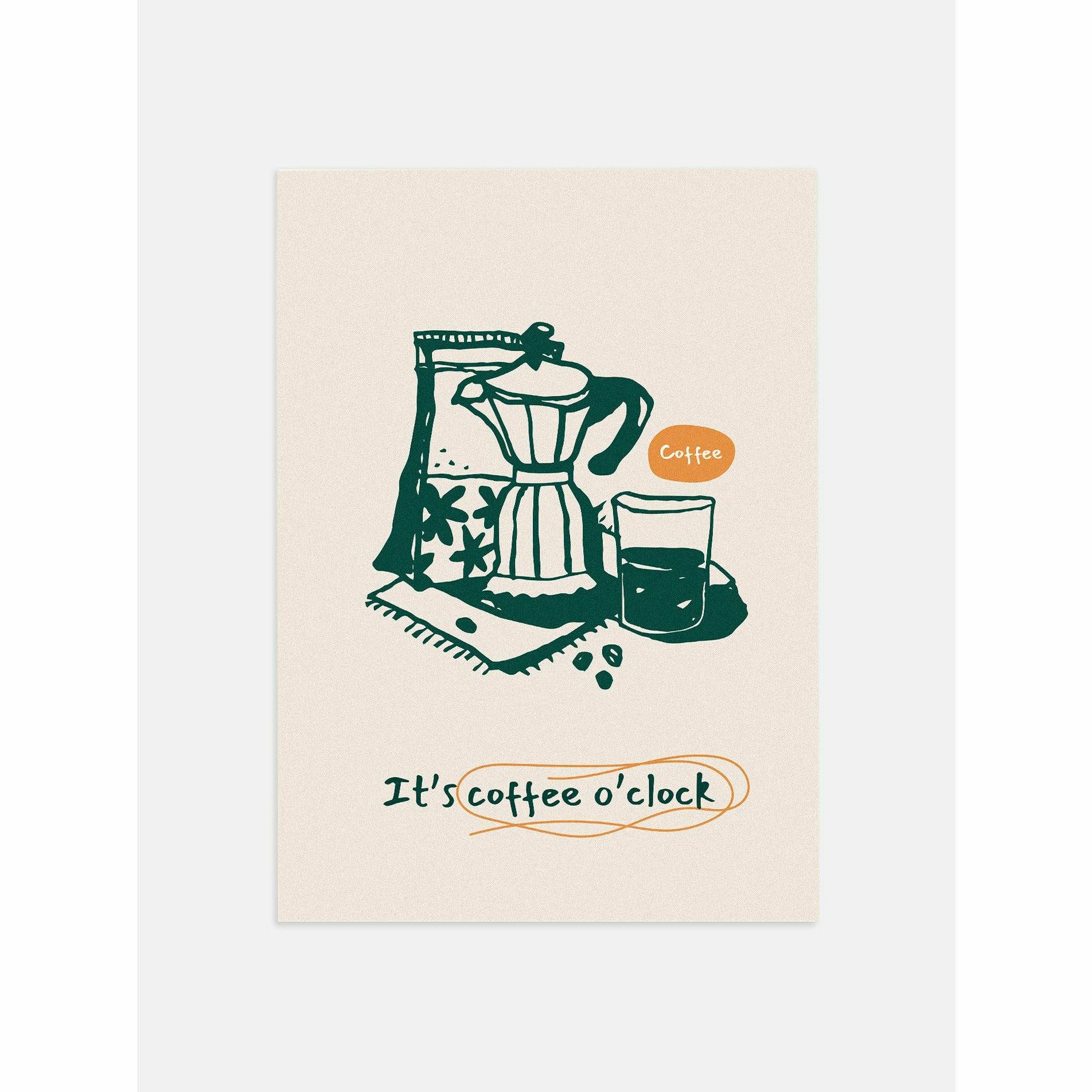 Stovetop It's Coffee O’clock Poster