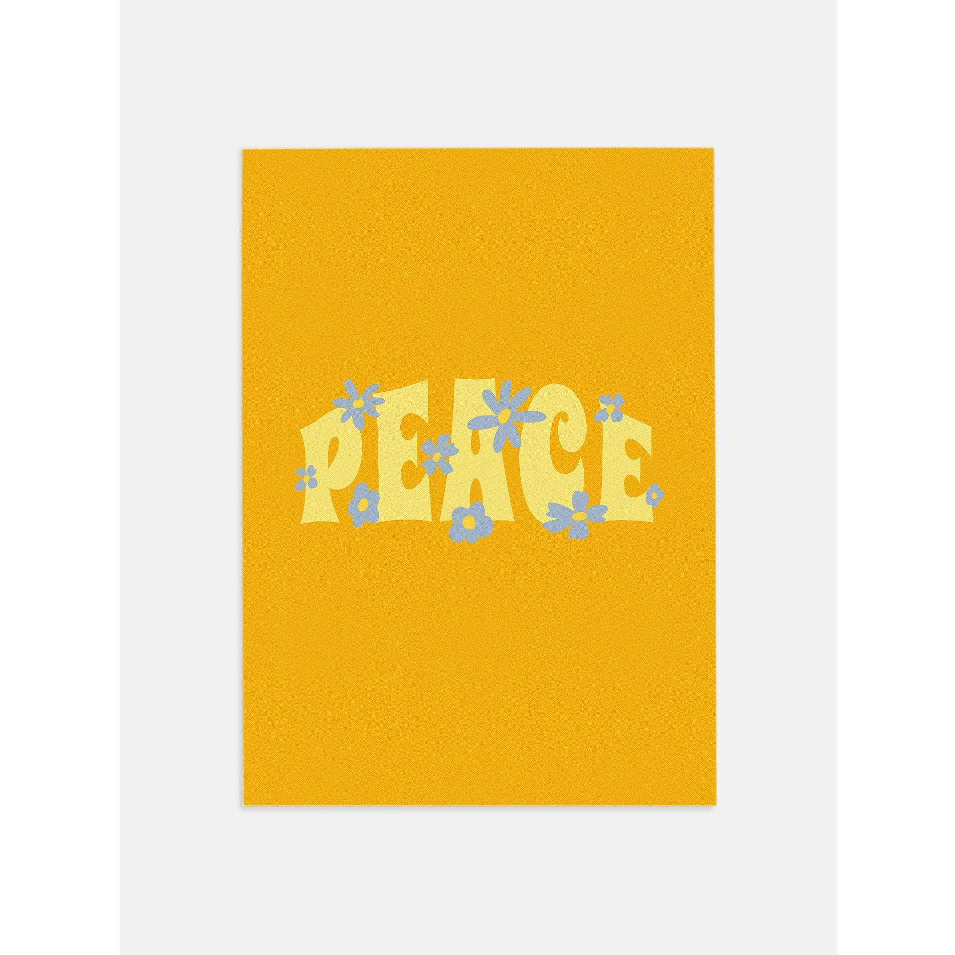 Yellow Peace 70s Poster