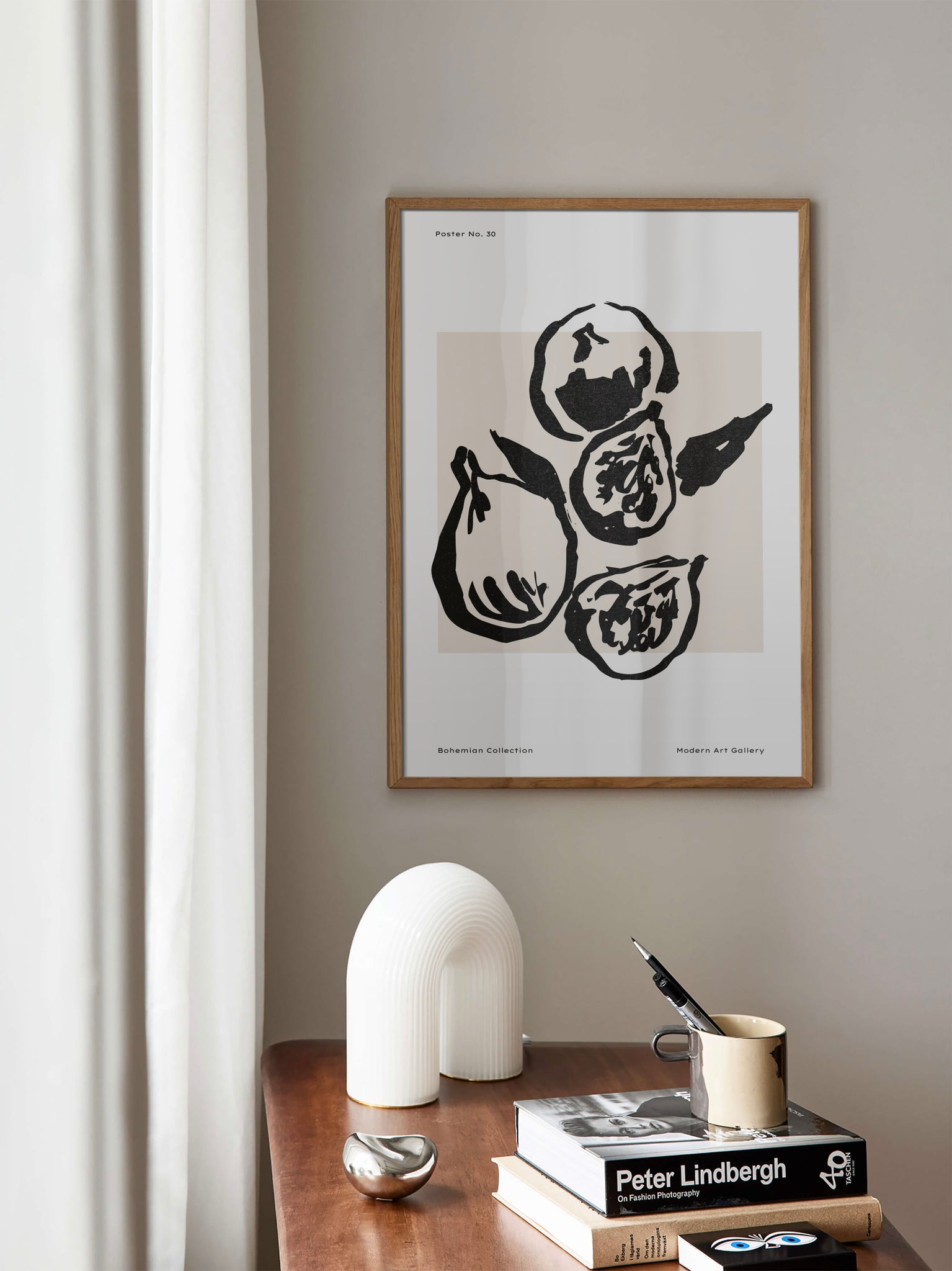 Abstract Fig Fruit Poster