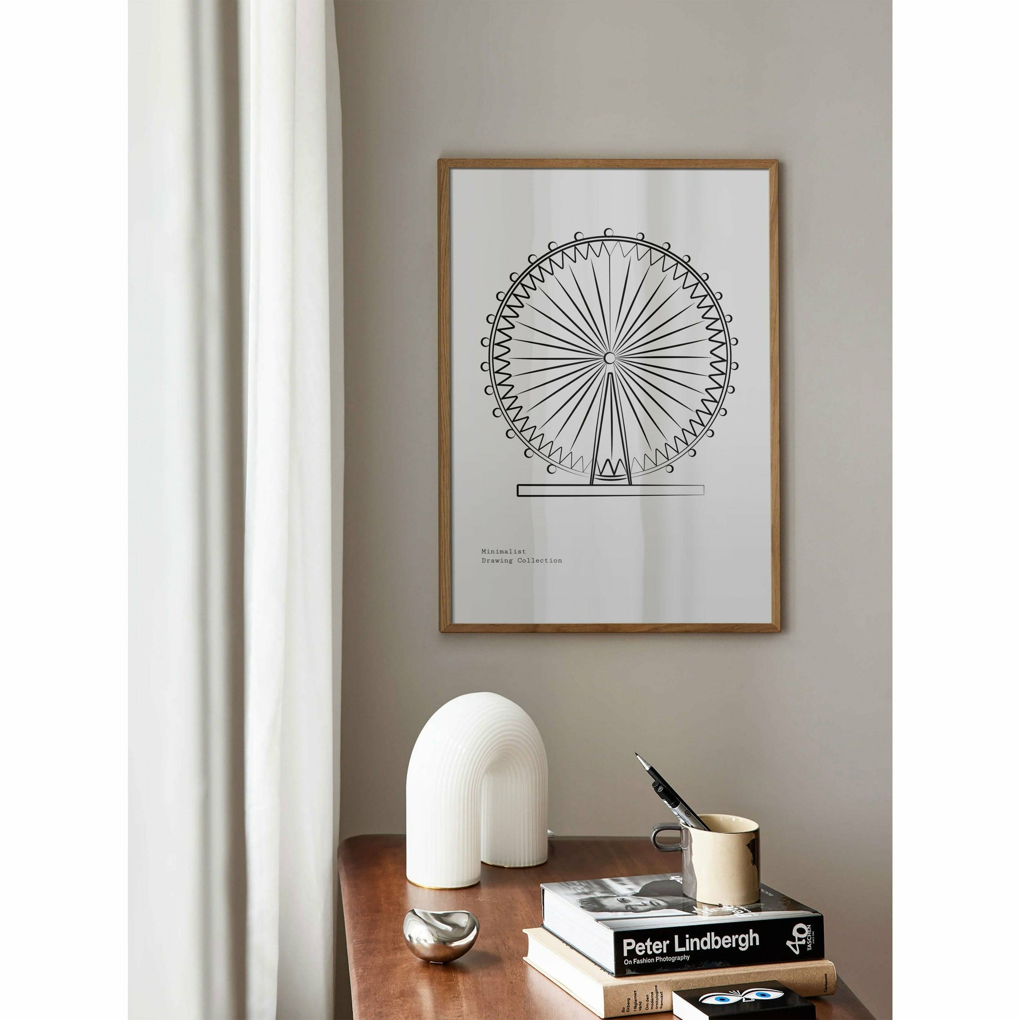 Minimalist Ferris wheel Poster