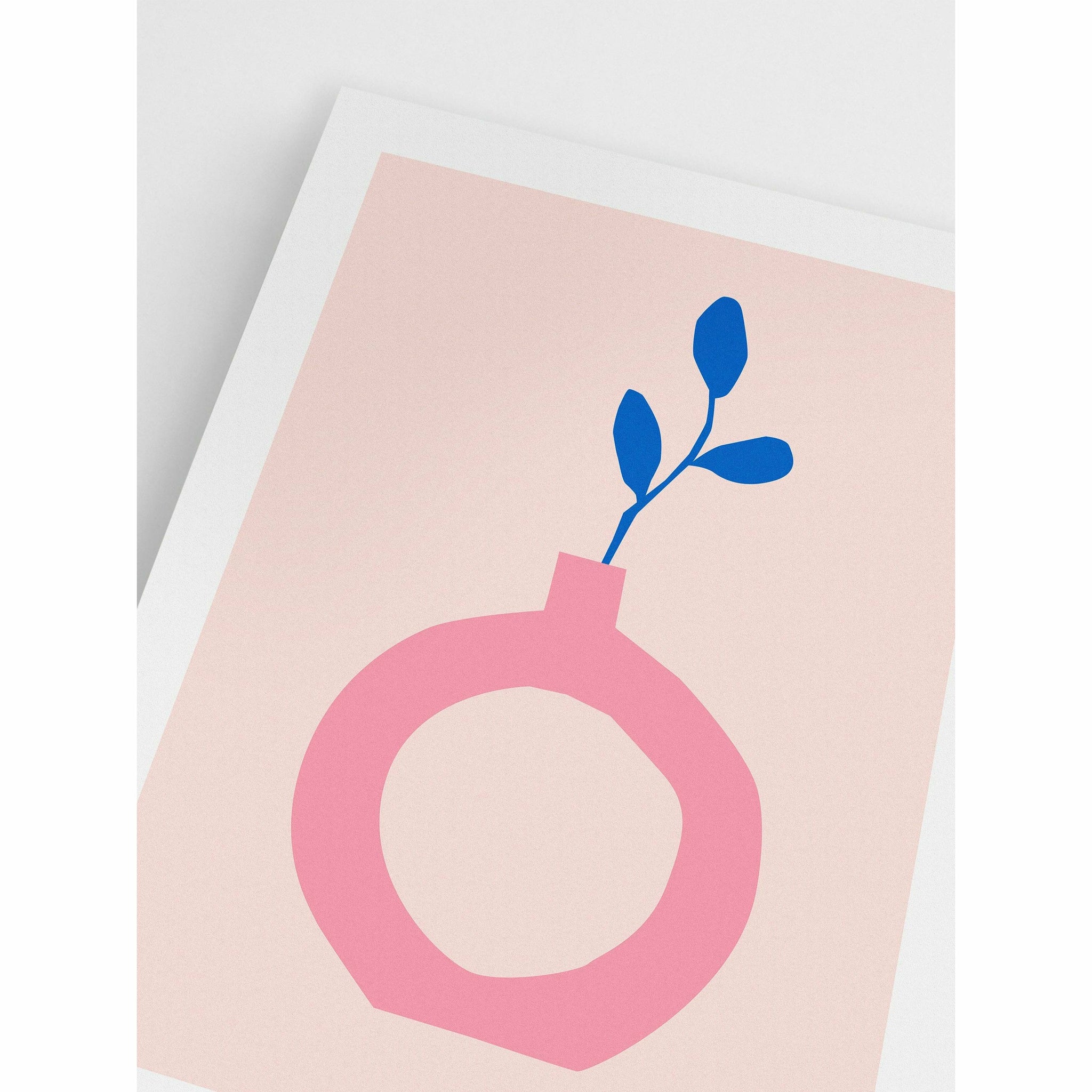 Pink Minimalist Stem in Vase Poster
