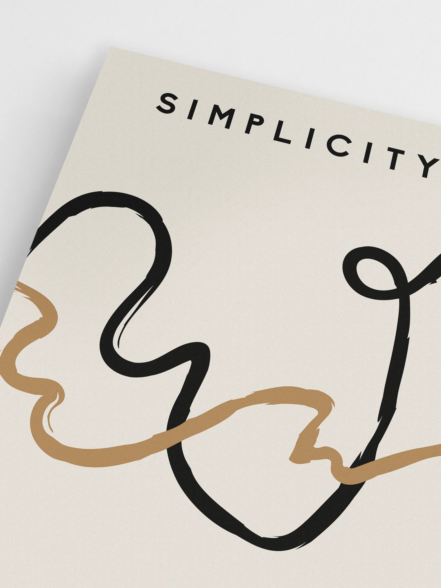 Simplicity Squiggle Lines Poster