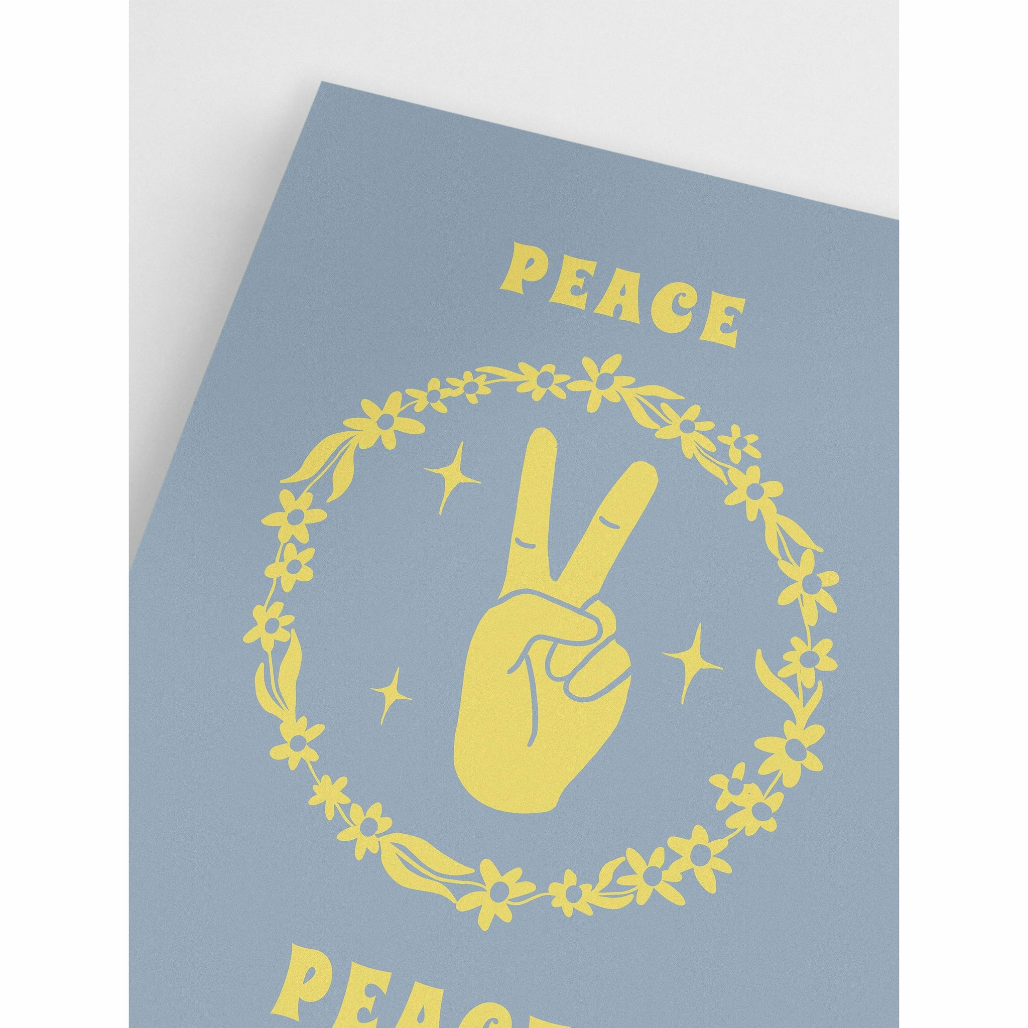 Blue Hippie Peace Poster