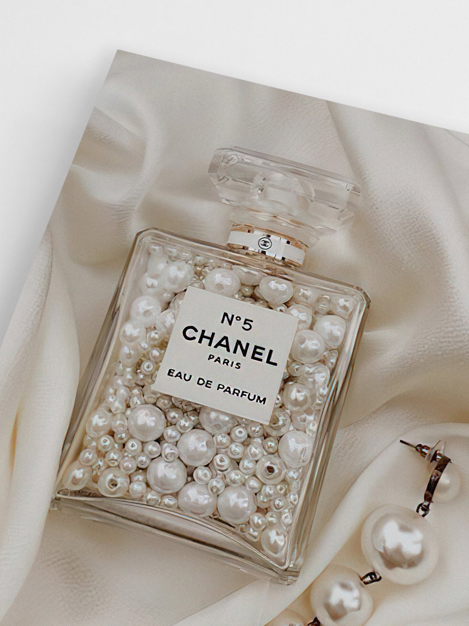Chanel Perfume Pearls wall art