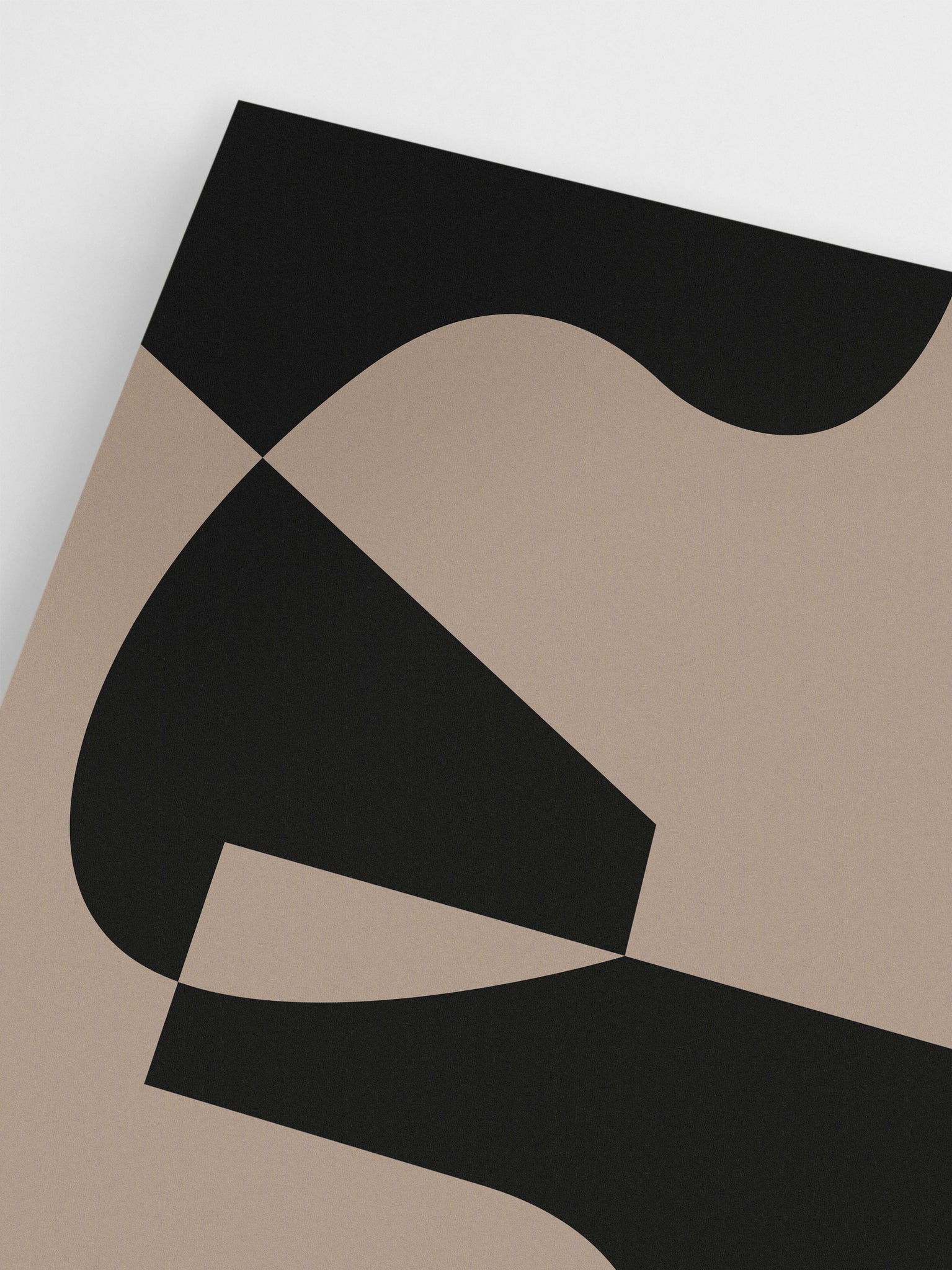 Brown & Black Abstract Shapes Poster