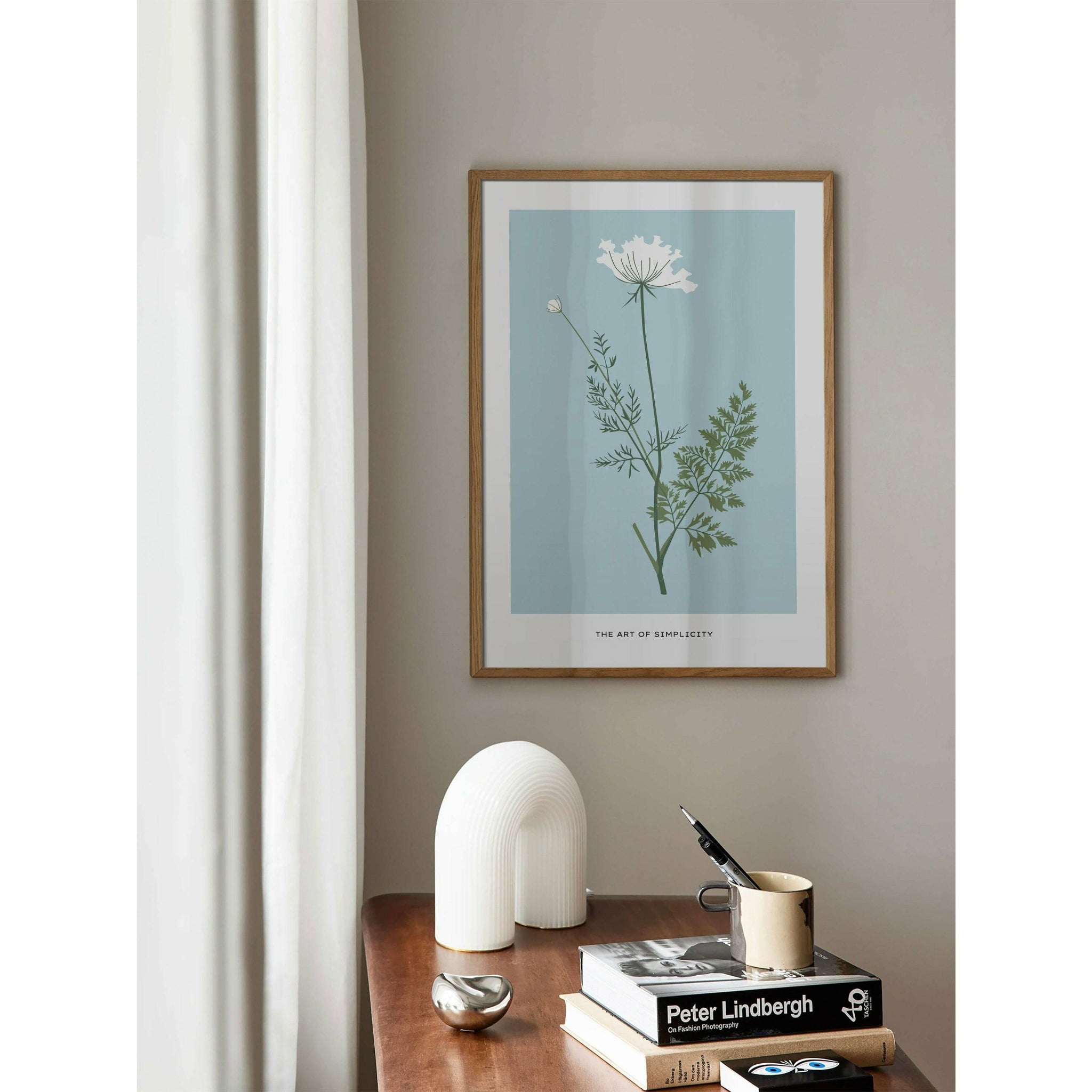 White Wildflowers Poster