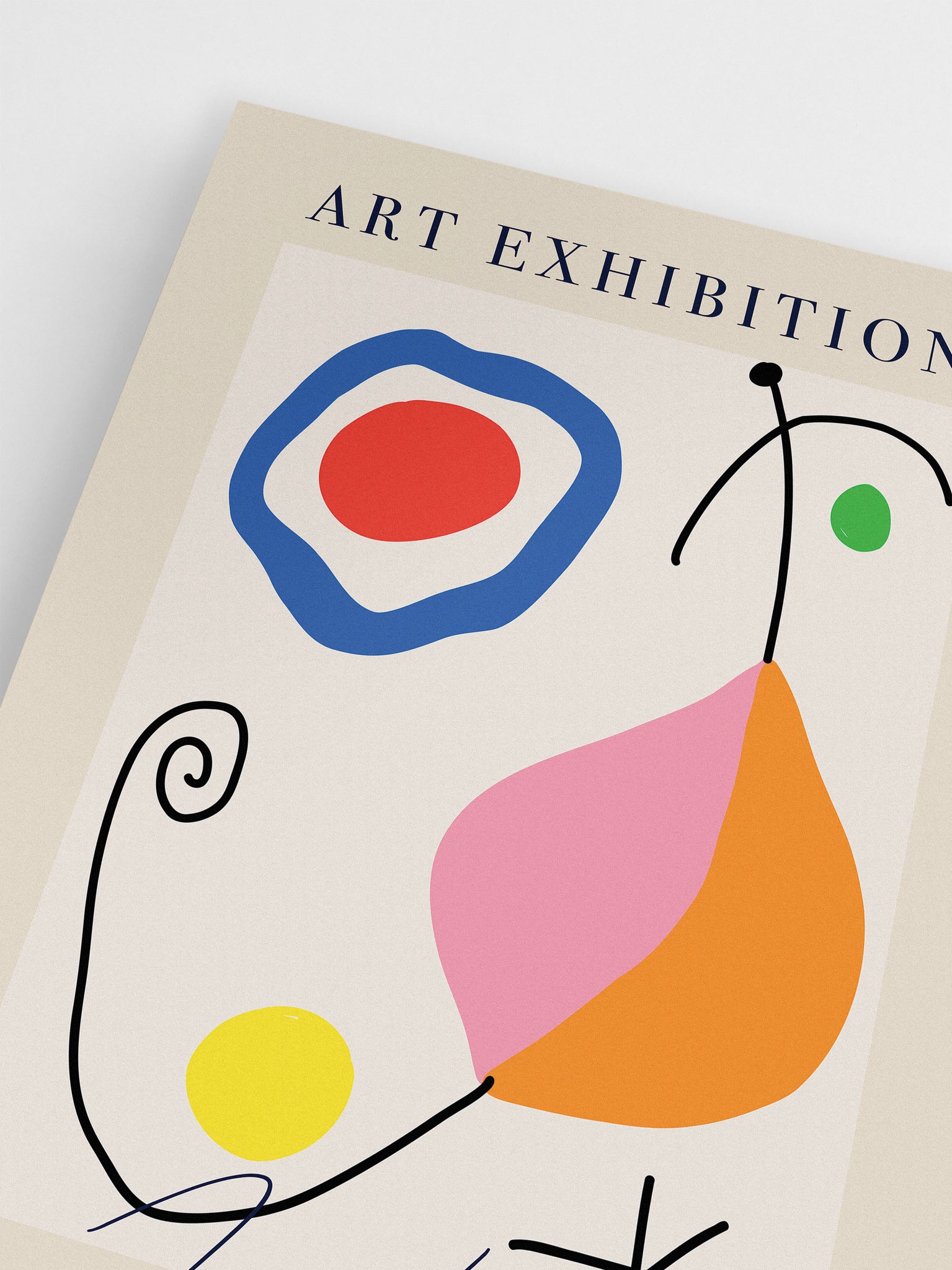 Joan Miró Pink & Orange Modern Art