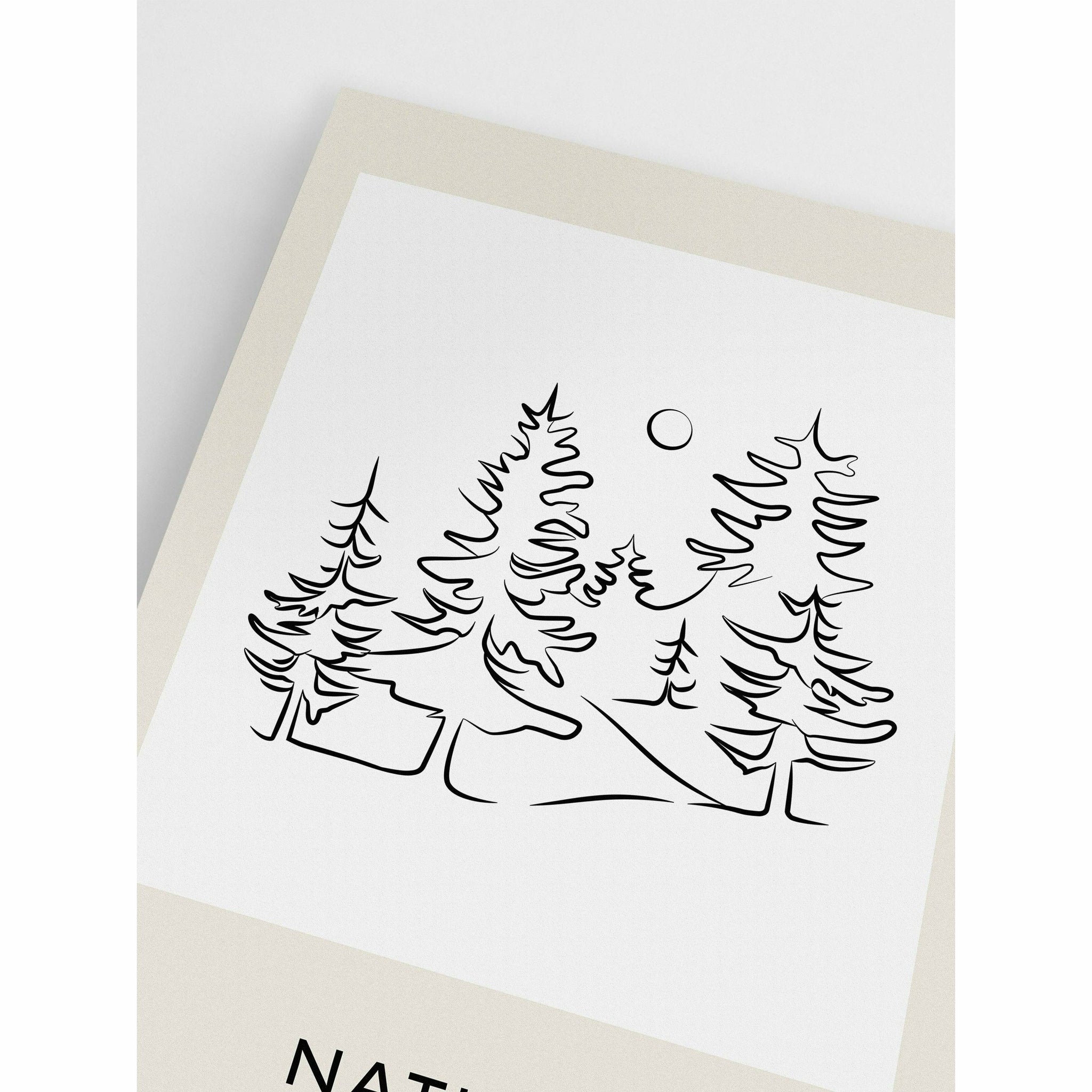 Minimalist Forest Drawing Poster
