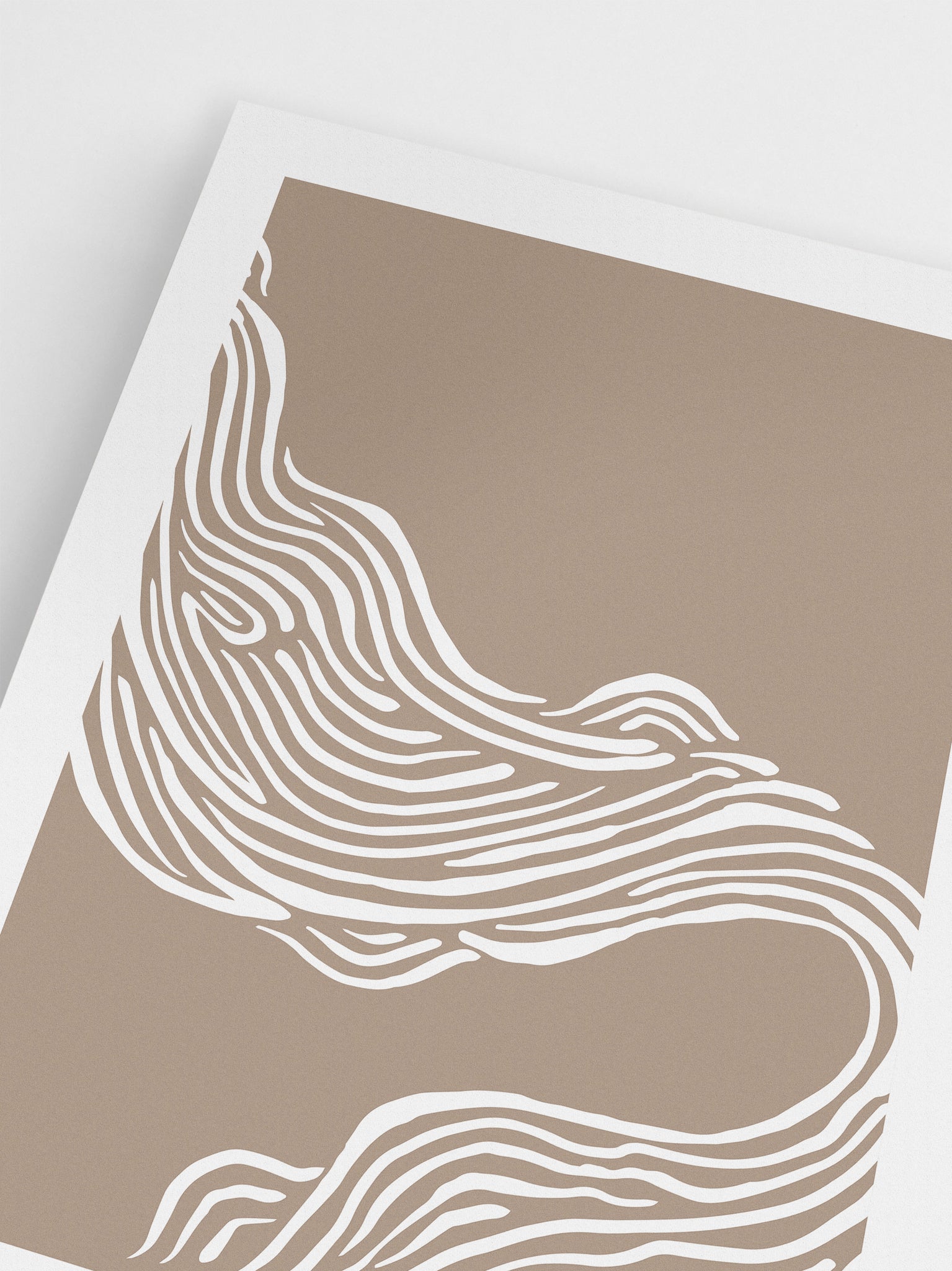 Beige Wavy Lines 