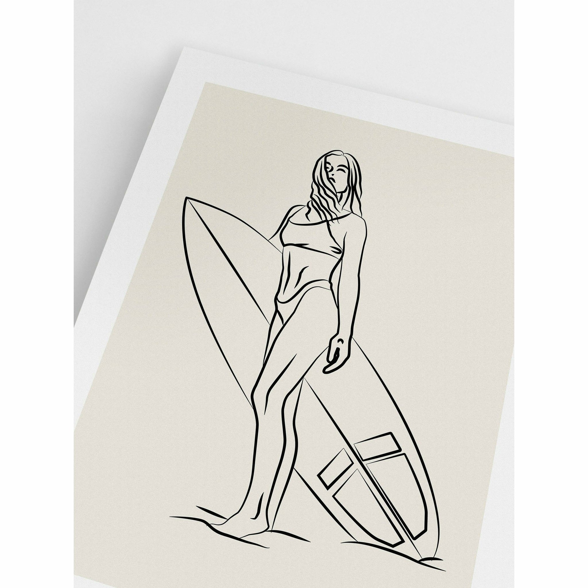 Surfer Girl Wall Art Poster