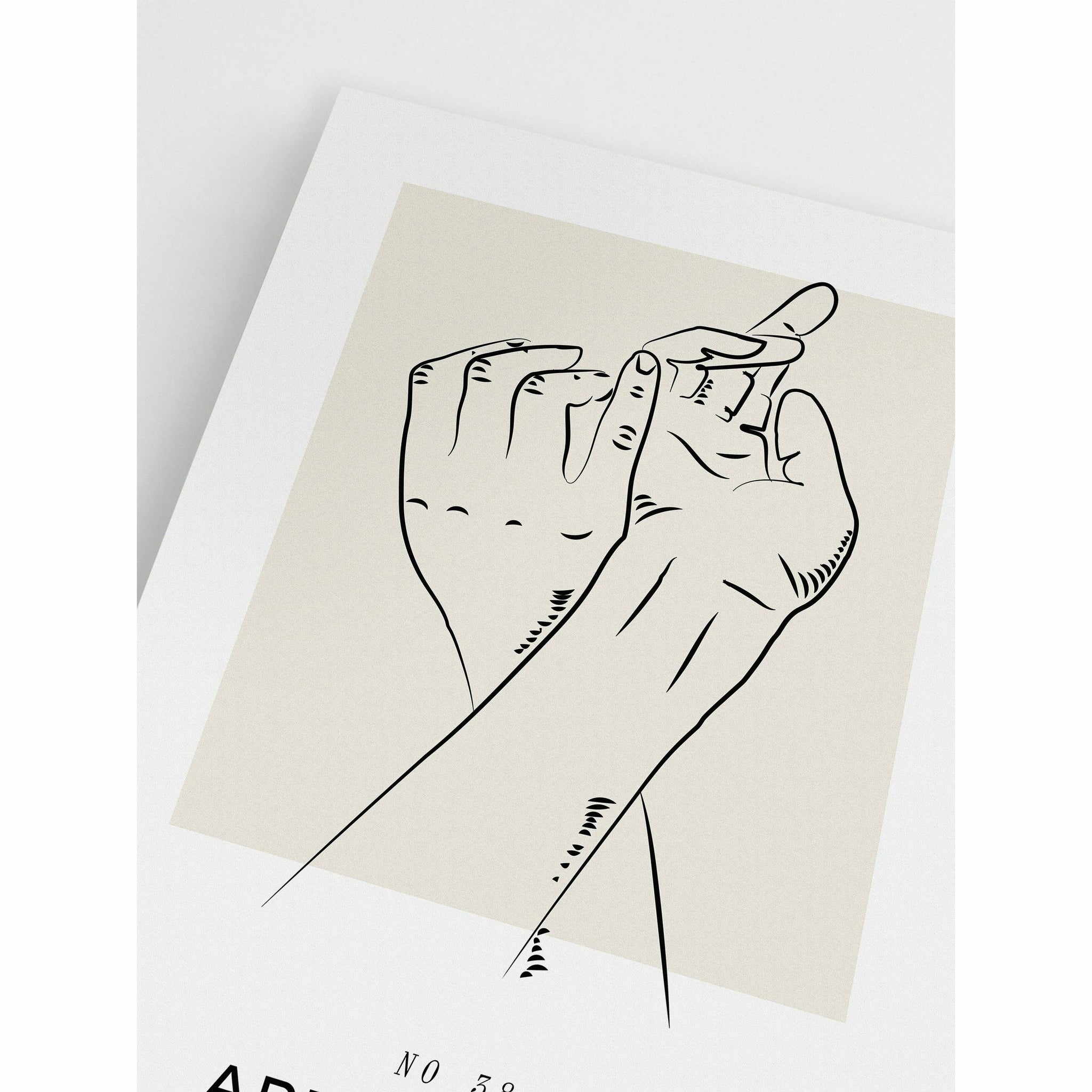 Hands Neutral Wall Art Poster