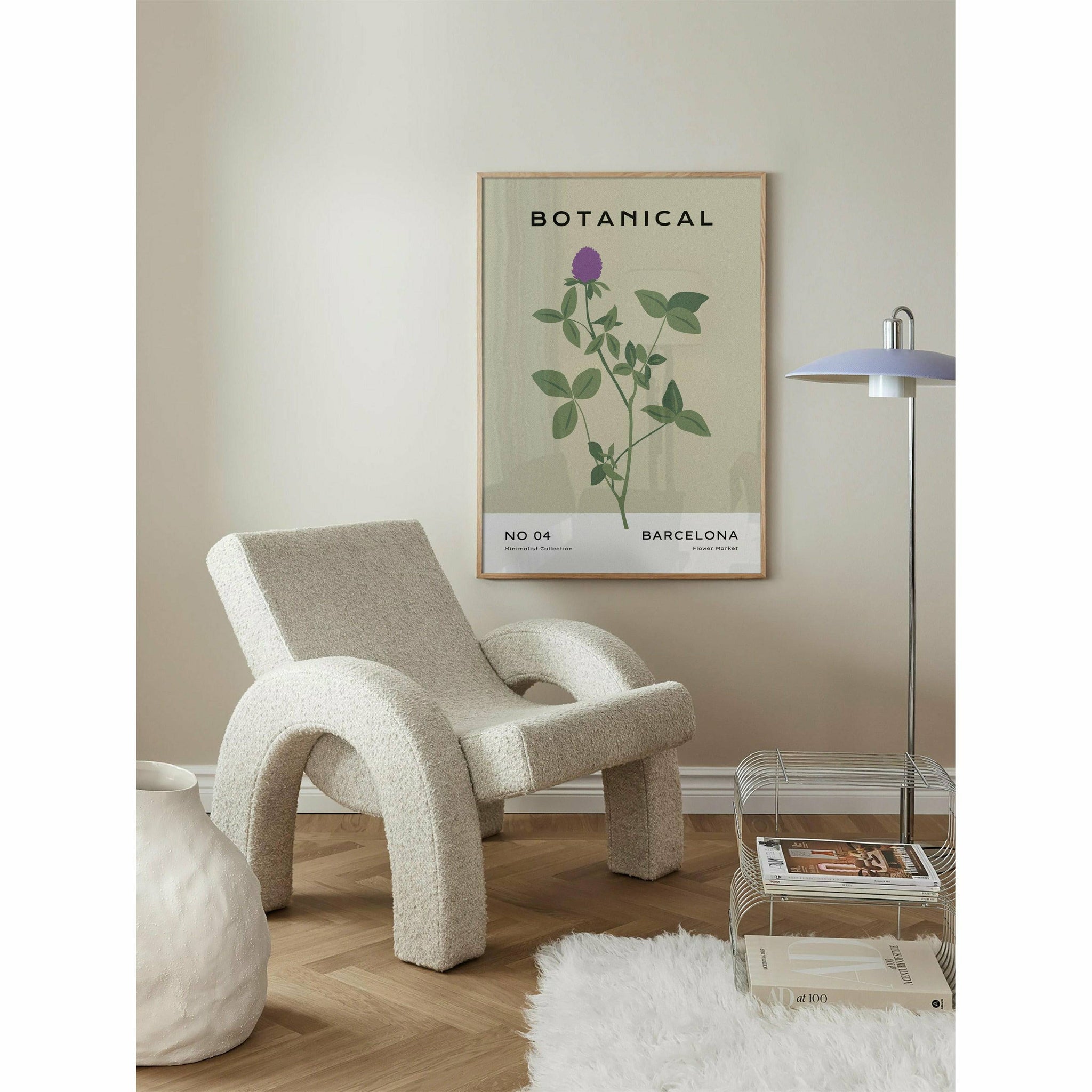 Purple Wildflower Poster for Room Decor