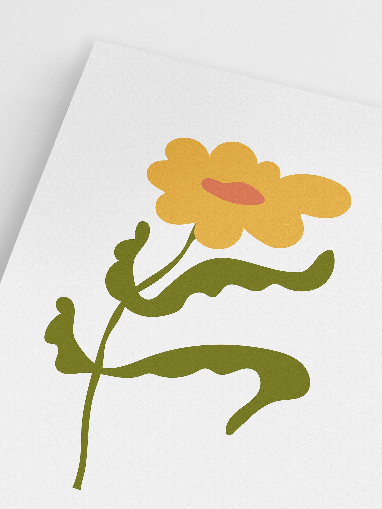 Botanical Yellow Flower Poster