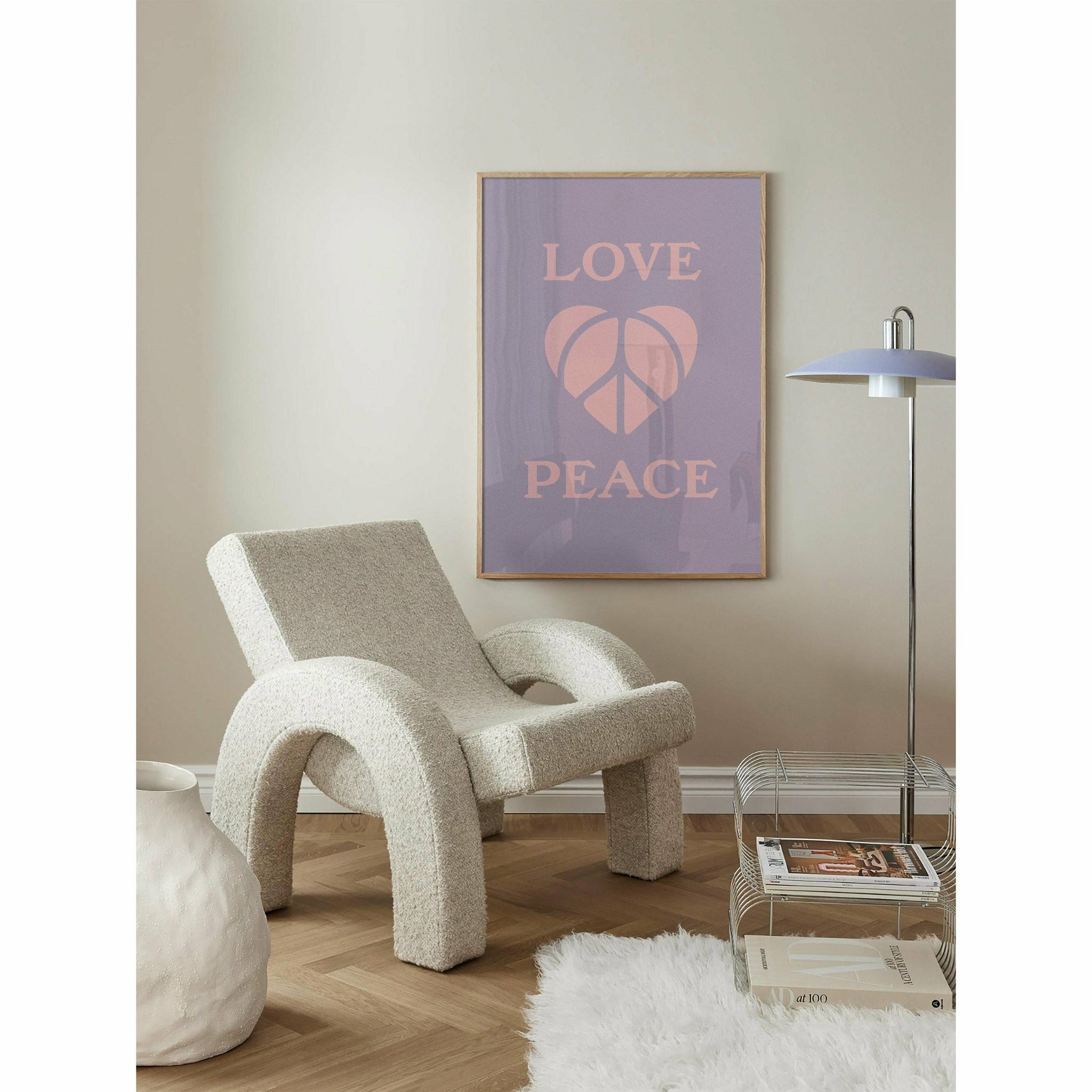 Love Peace Heart 70s Poster 