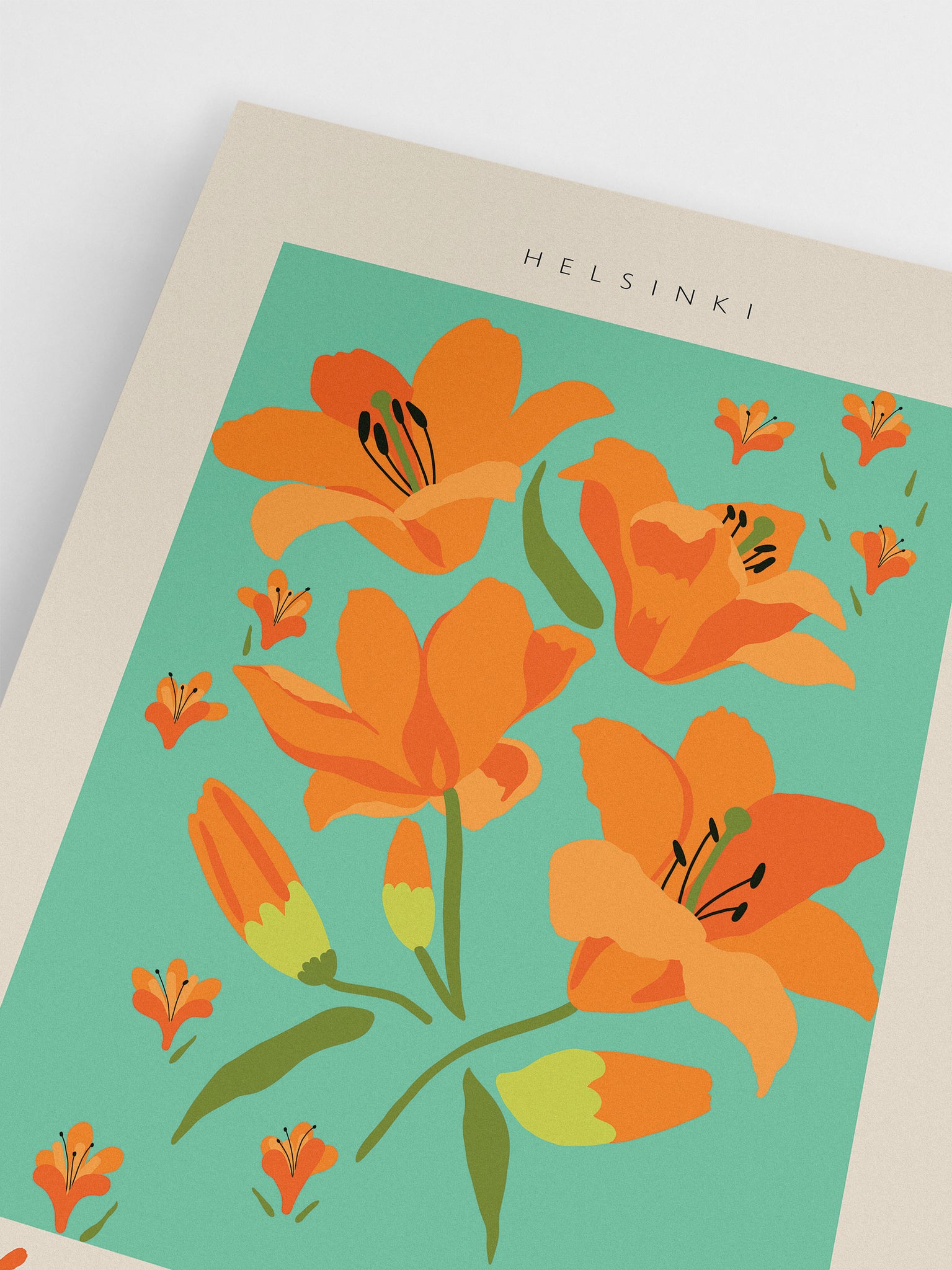 Tropical Orange Flower Poster 