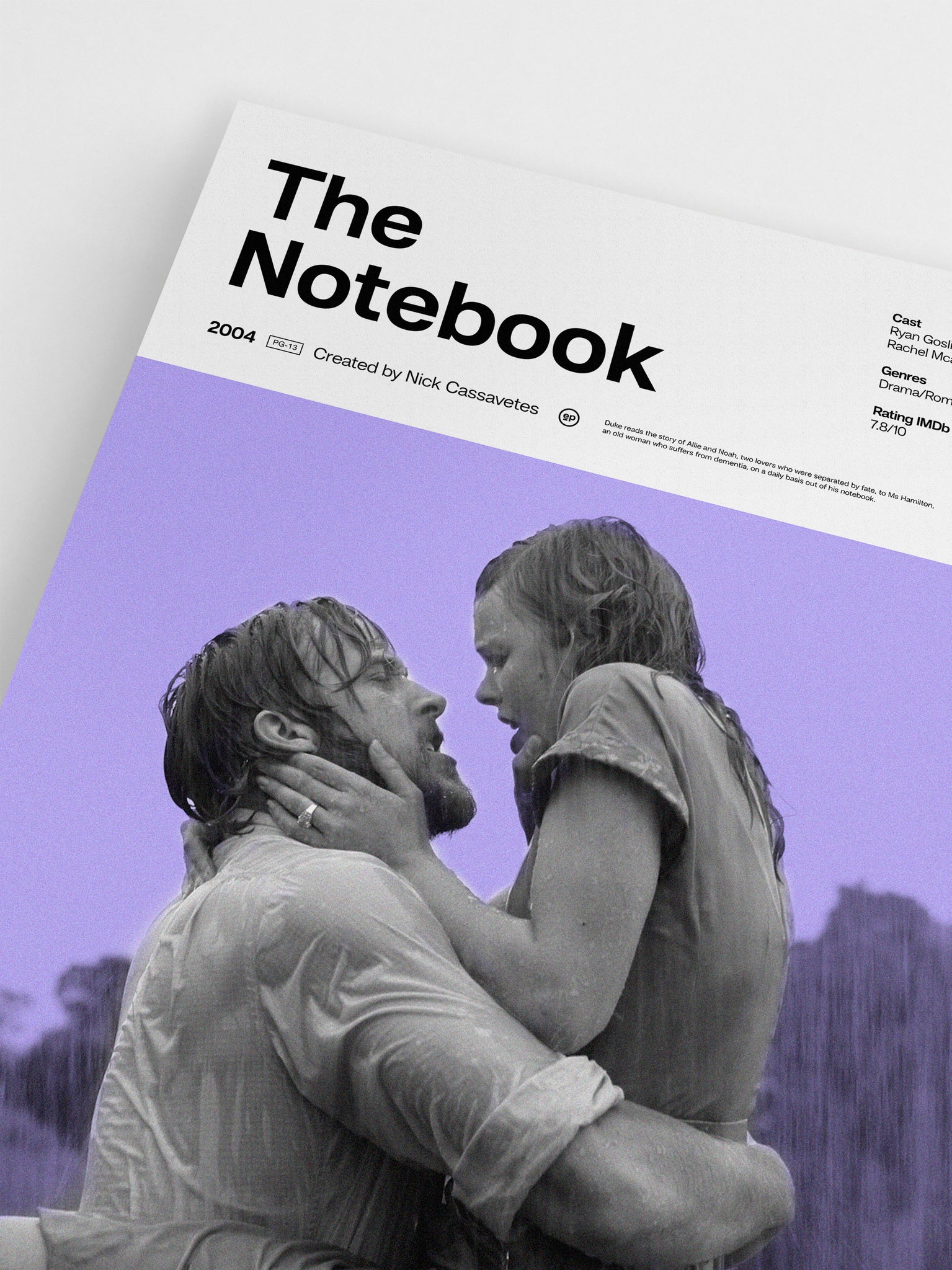 The Notebook Movie wall art