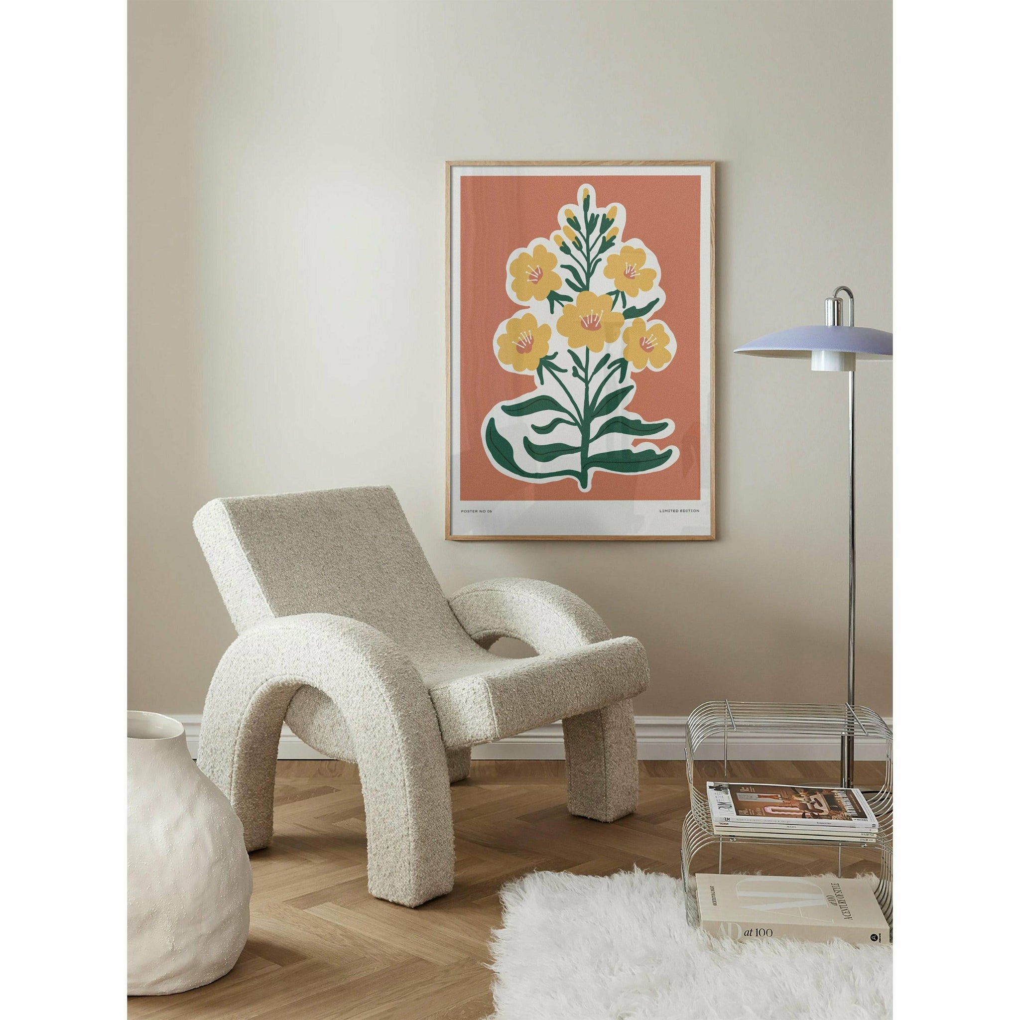 Yellow Flower Chic Poster