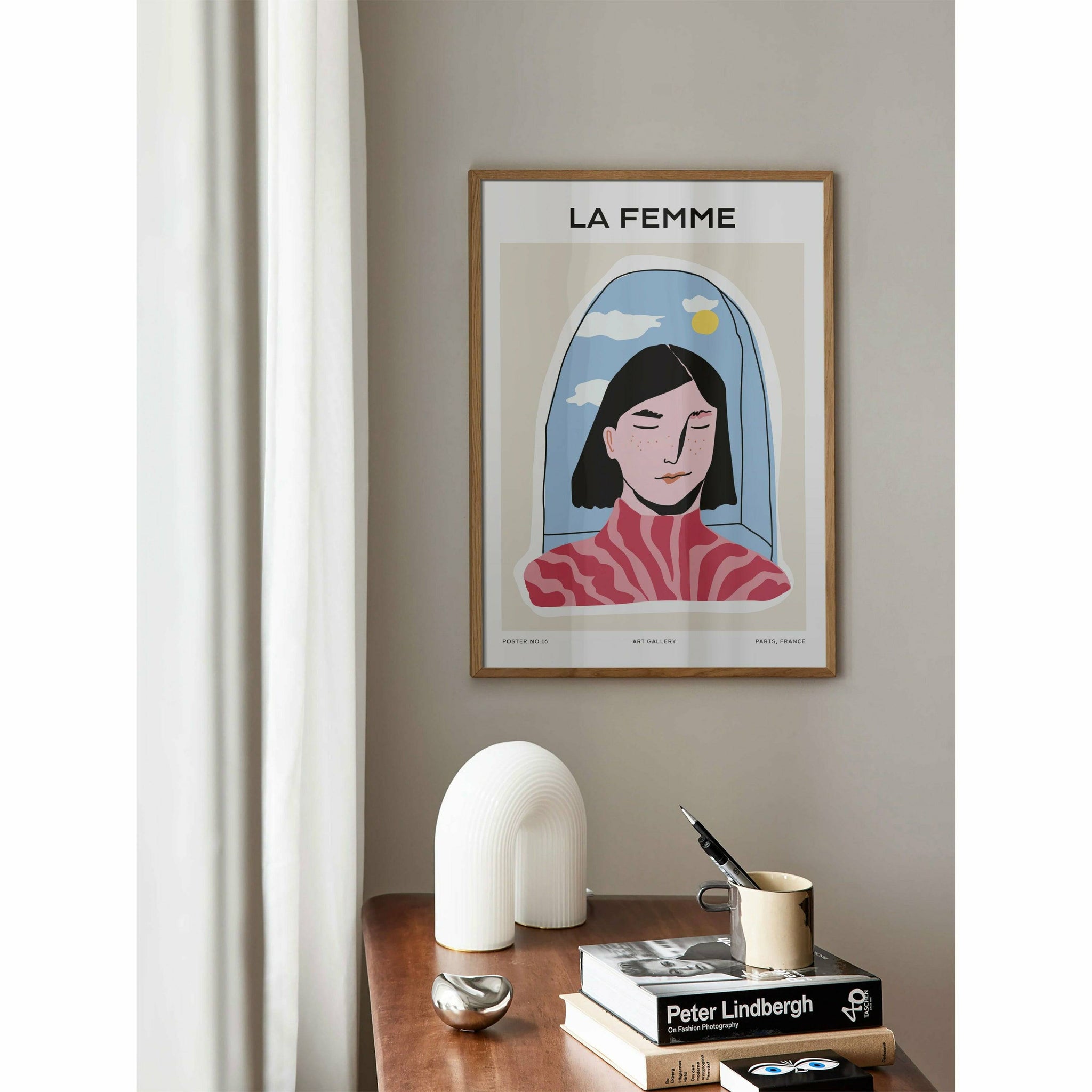 La Femme Line Drawing Wall Art 